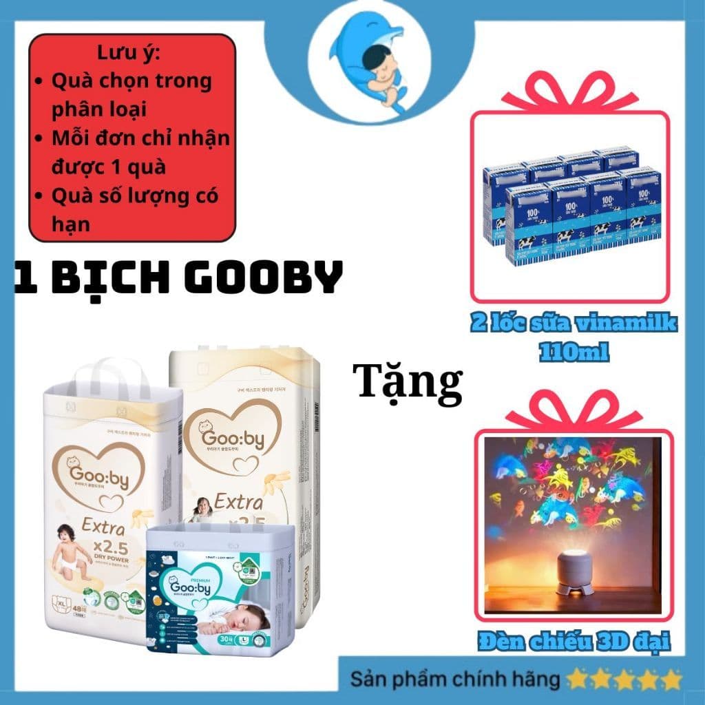 Tã/bỉm quần dán Gooby Extra/Premium đủ size M50/L42/XL40/XXL38 chống tràn hiệu quả cho bé từ 6kg - 24kg MECAHEO
