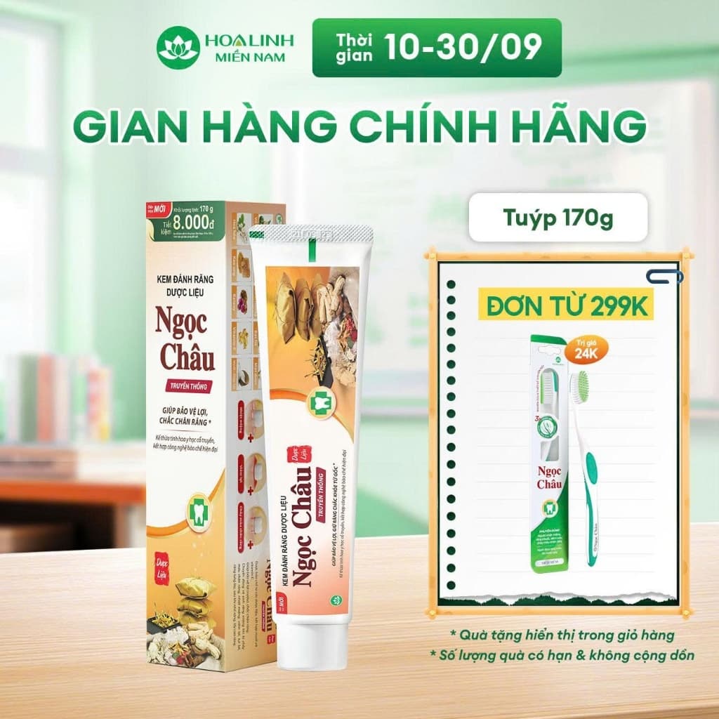Kem đánh răng Ngọc Châu truyền thống 170g