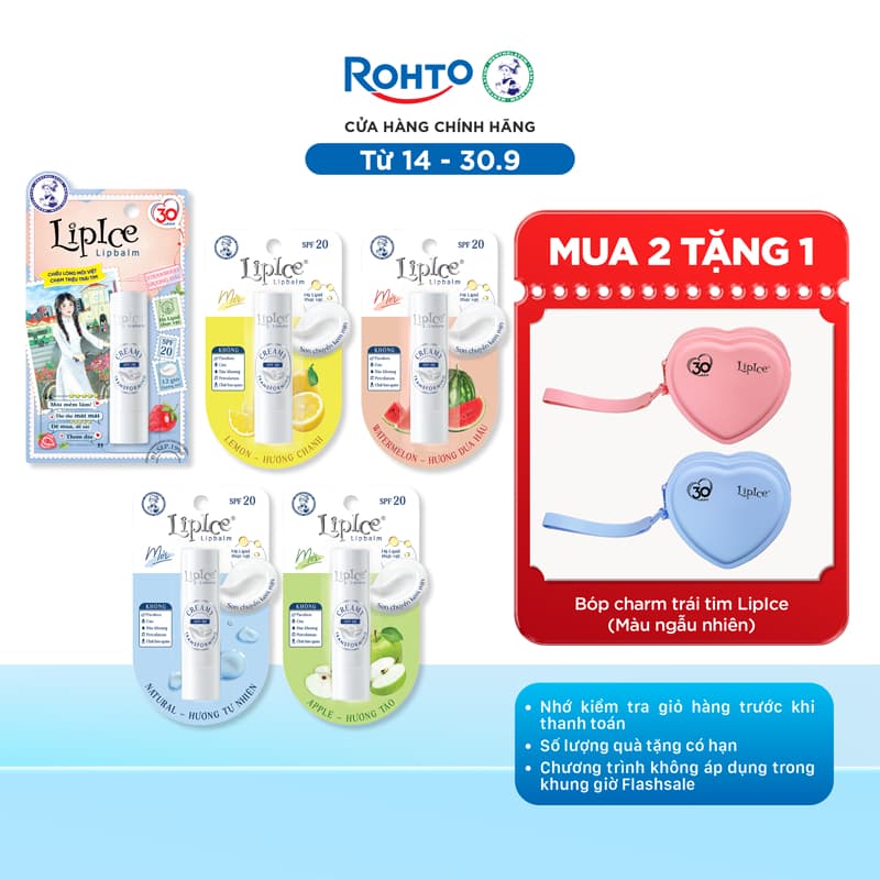 Son dưỡng môi không màu chuyển kem mịn LipIce Creamy 3.3g