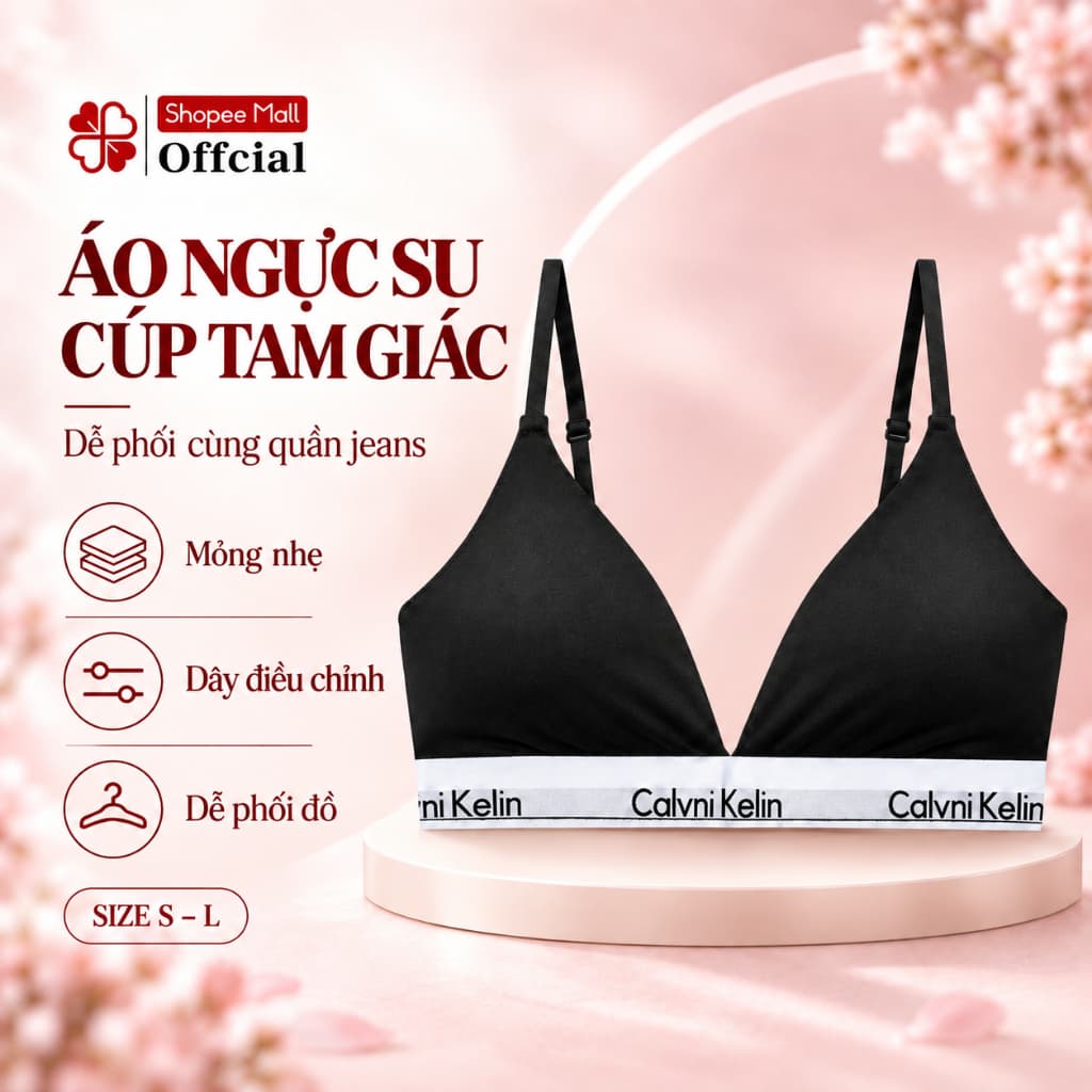 [ ÁO BIKINI ] Áo Bra Áo Ngực Su Đệm Mút Mỏng Nâng Ngực Không Gọng Gợi Cảm CLOVER  - 3019