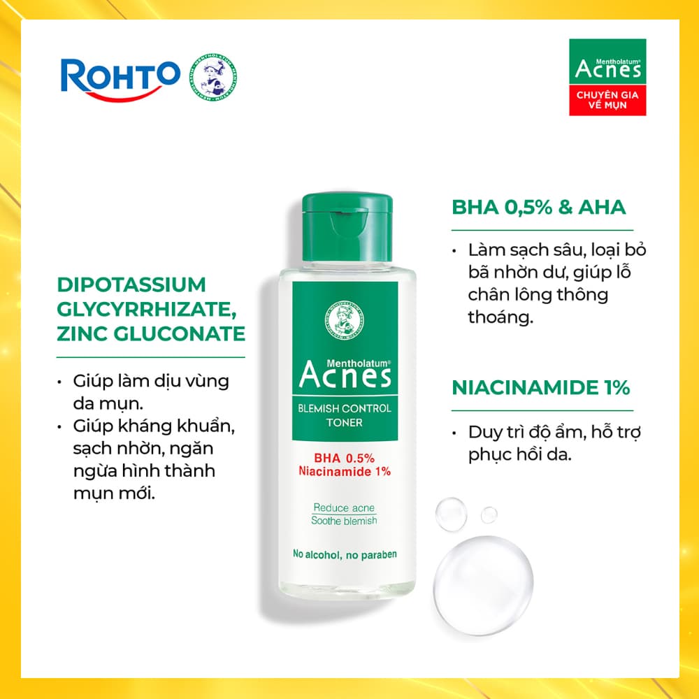 Toner Giảm Mụn Và Dịu Da ACNES Blemish Control Toner (100ml)