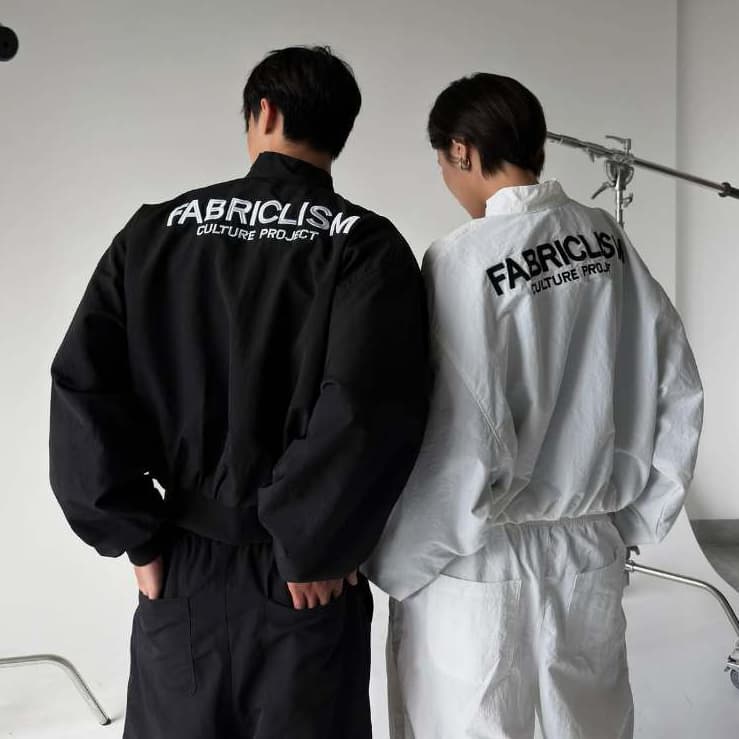 ÁO KHOÁC FABRICLISM 2-LAYER UNISEX - ÁO KHOÁC LÓT VẢI SỌC, FORM BOXY RỘNG RÃI, CỔ TRỤ, THÊU 3D - 061