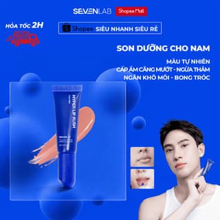 Son dưỡng môi có màu cao cấp dành cho nam SEVENLAB 9gr không bóng dính, giảm nứt nẻ Hyper Lip Rush