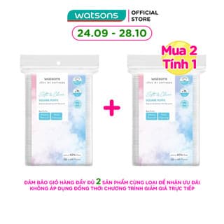 Bông Tẩy Trang Watsons Square Puffs 150S+40%