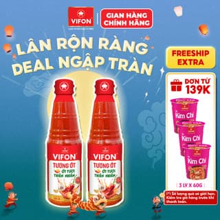 [VOUCHER HOT 10%] Set 2 Chai Tương Ớt VIFON - Gia Vị Thơm Ngon, Nguyên Liệu Tự Nhiên, 500ml/Chai