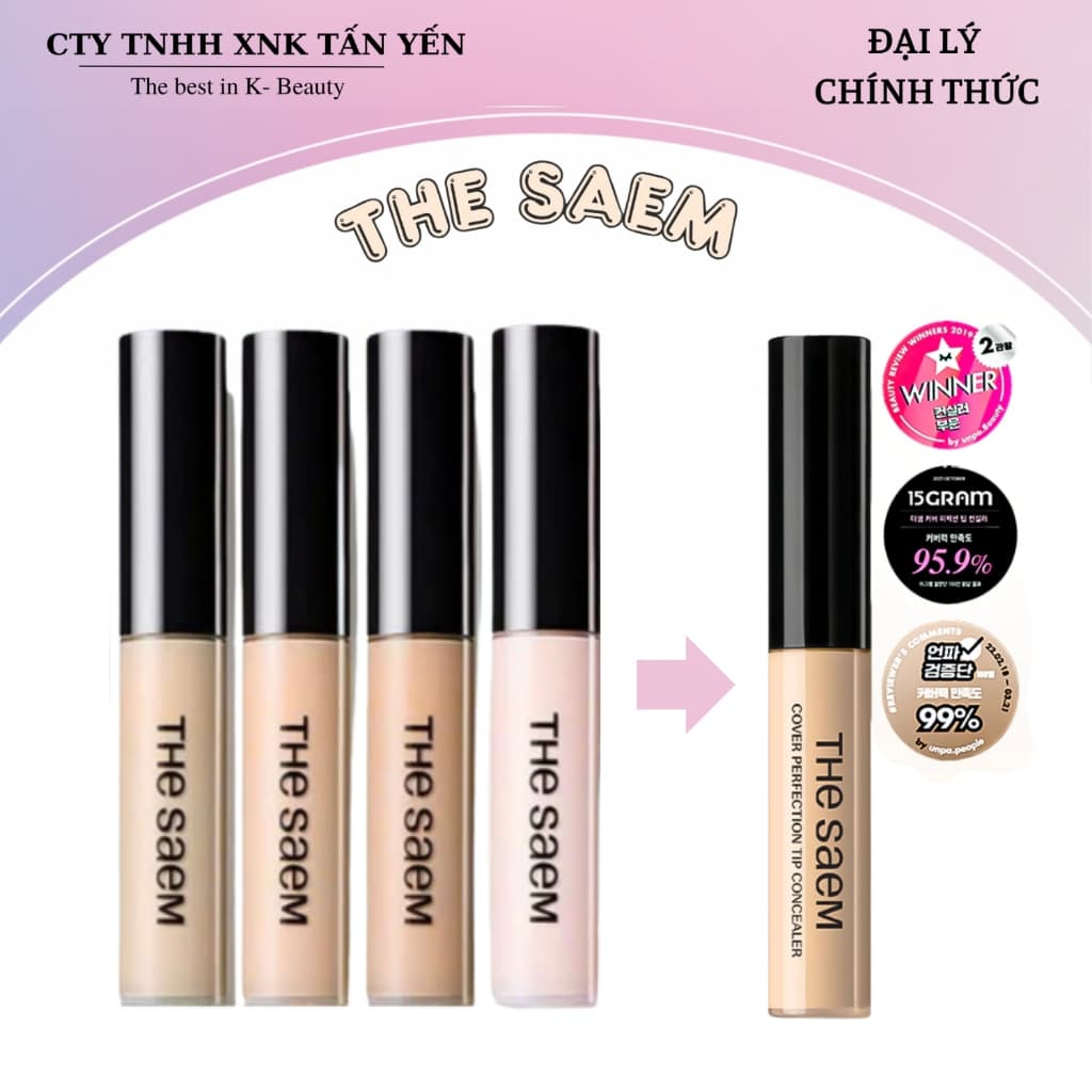 Kem Che Khuyết Điểm The Saem Cover Perfection Tip 6.5g