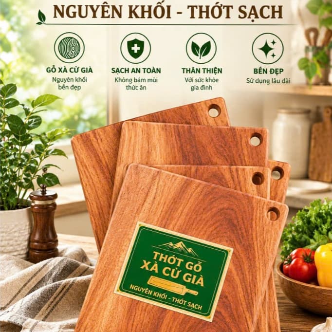 (THỚT TÂY BẮC) THỚT GỖ HOÀNG THÔNG,THỚT GỖ GIÀ NGUYÊN KHỖI,,BỀN BỈ ,THỚ MỘC,AN TOÀN CHO SỨC KHỎE-TOP1 2026