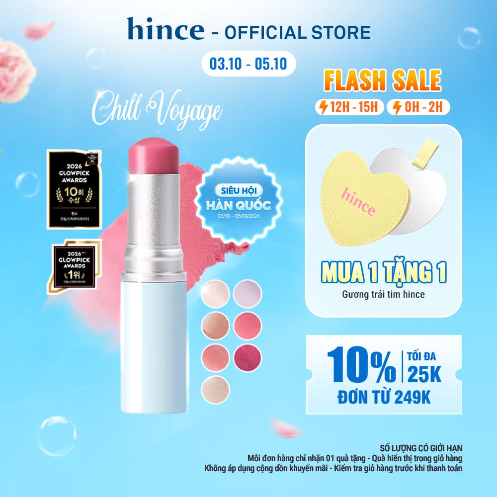 [BÁN CHẠY] Sáp trang điểm căng bóng da dạng thỏi hince True Dimension Radiance Balm 10g