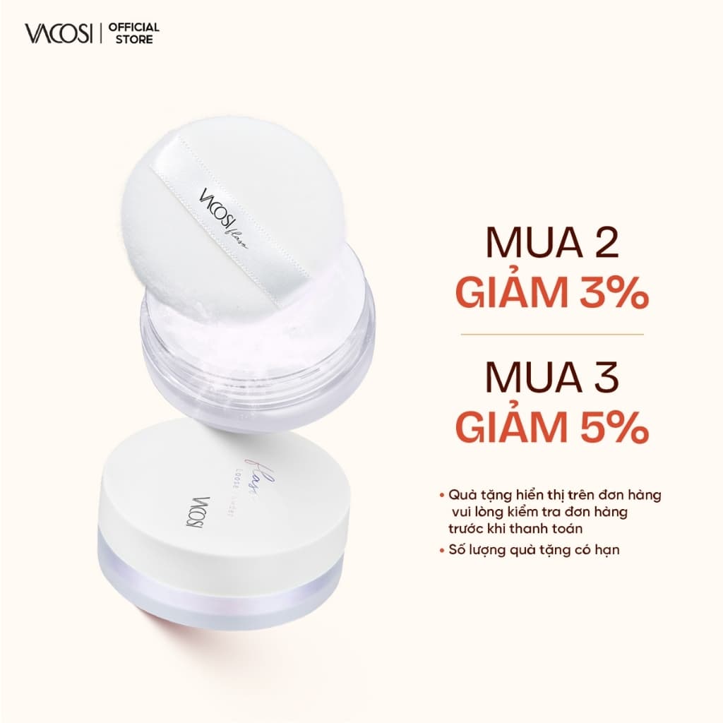 [Date 06/2027] Phấn phủ bột siêu mịn VACOSI FLASO LOOSE POWDER - VP11