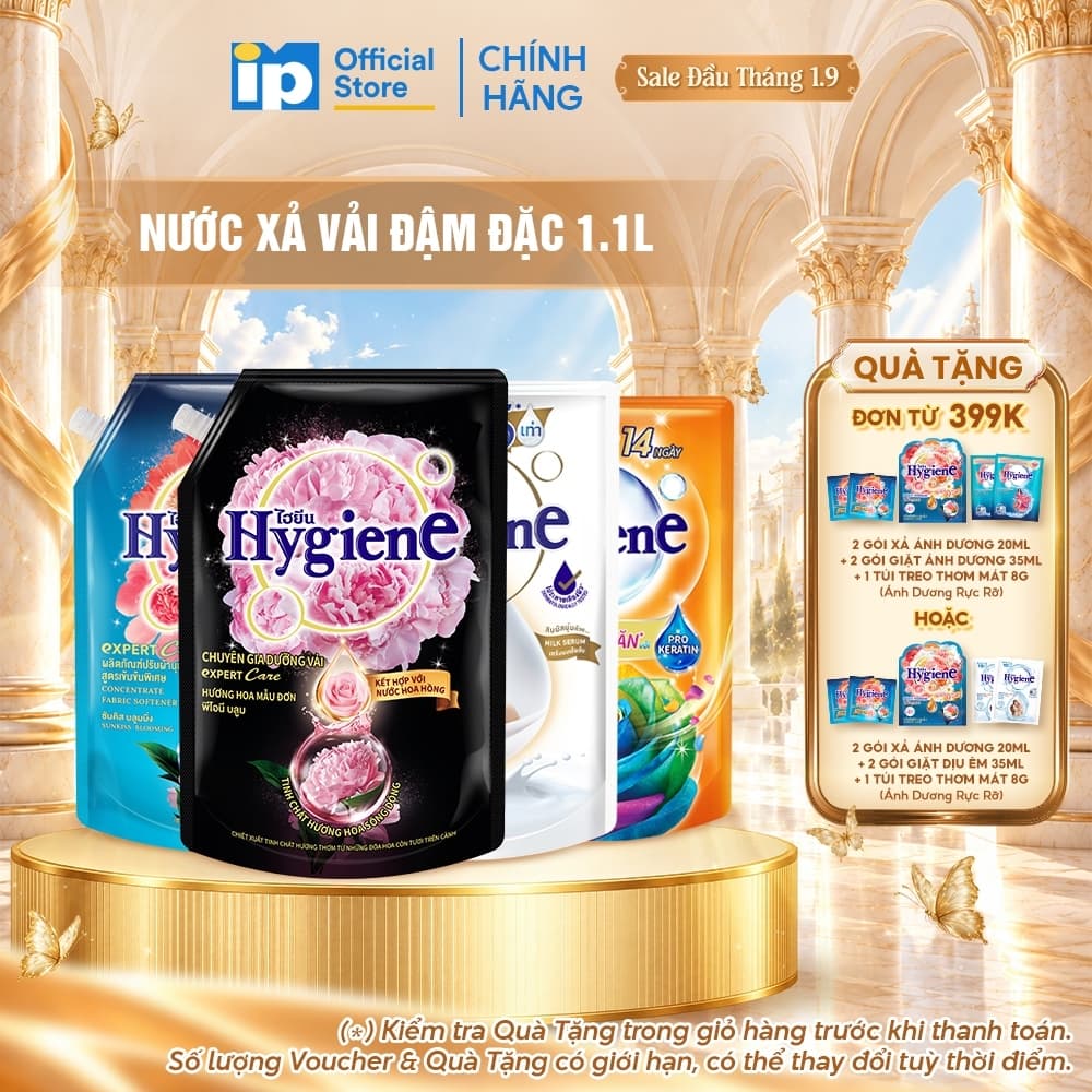Nước Xả Vải Đậm Đặc Hygiene 1.1L (Sản Xuất tại VN)