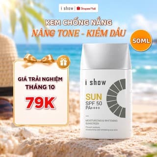 Kem Chống Nắng I SHOW SPF50+ PA++++ Bảo Vệ Da, Finish Căng Bóng Tự Nhiên 50g