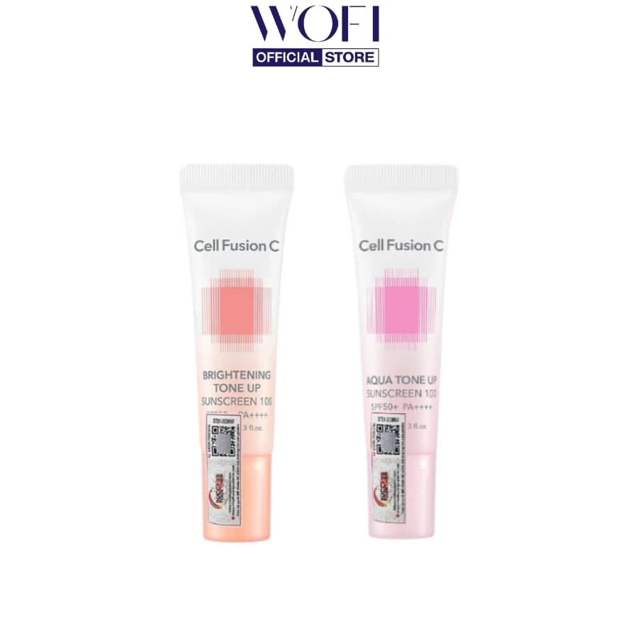 Kem chống nắng Cell Fusion C Aqua Tone Up Sunscreen 100 SPF50+ PA++++ Hồng Sen