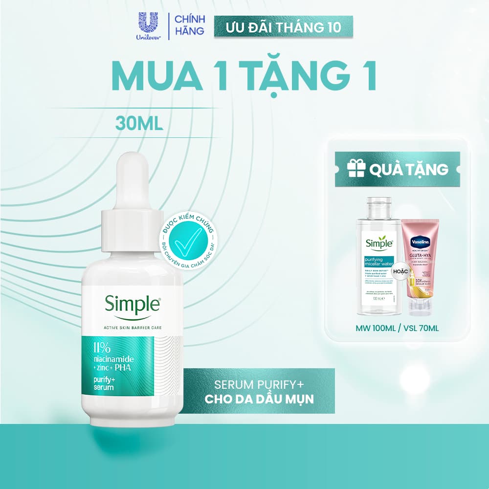 [MỚI] Serum Simple Kiềm Dầu Giảm Mụn 30ml