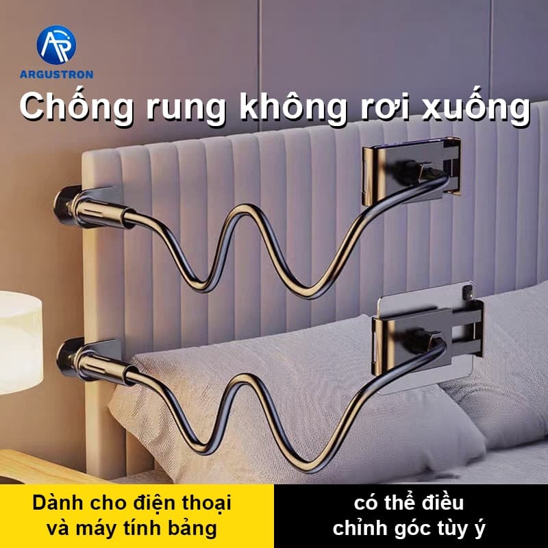 argustron Giá đỡ điện thoại, giá đỡ điện thoại để đầu giường, giá đỡ máy tính bảng, giá đỡ máy tính để bàn, kẹp để đ