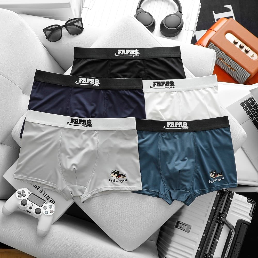 Quần Sịp Nam Boxer Cún Vàng Cao Cấp, Quần Lót Nam loại đùi co dãn 4 chiều thấm hút mồ hôi và kháng khuẩn tốt A6