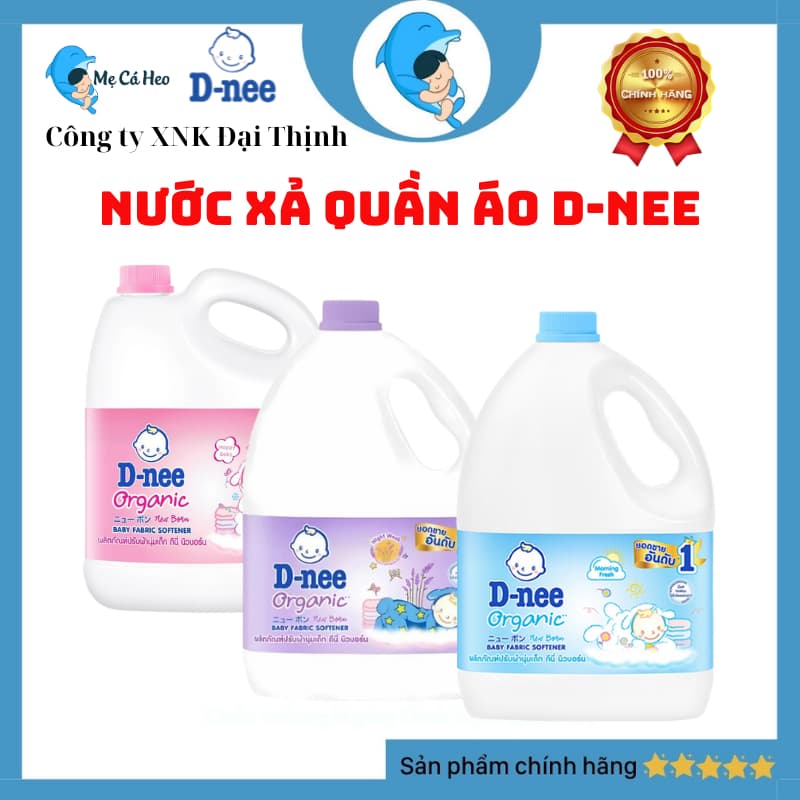 Nước xả vải mềm Dnee Thái Lan mẫu mới dung tích  2.8L chính hãng cho bé MECAHEO