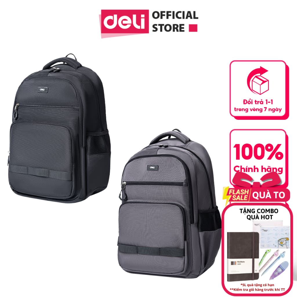 Balo Đa Năng  Deli Có Ngăn Đựng LapTop Dung Tích Lớn Thiết Kế Đơn Giản Phù Hợp Nhân Viên Văn Phòng Học Sinh