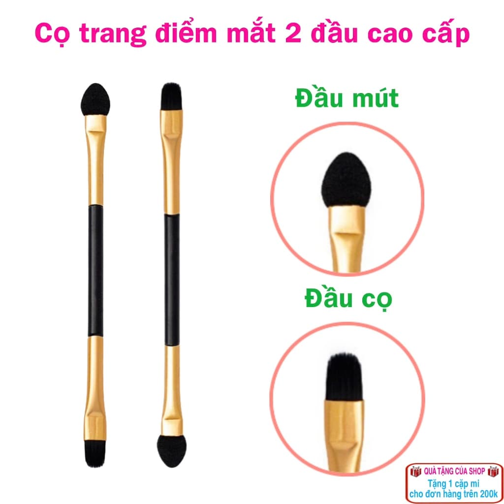 Cọ trang điểm mắt hai đầu 2in1 đa năng dùng để đánh phấn mắt, môi, tạo khối tiện dụng