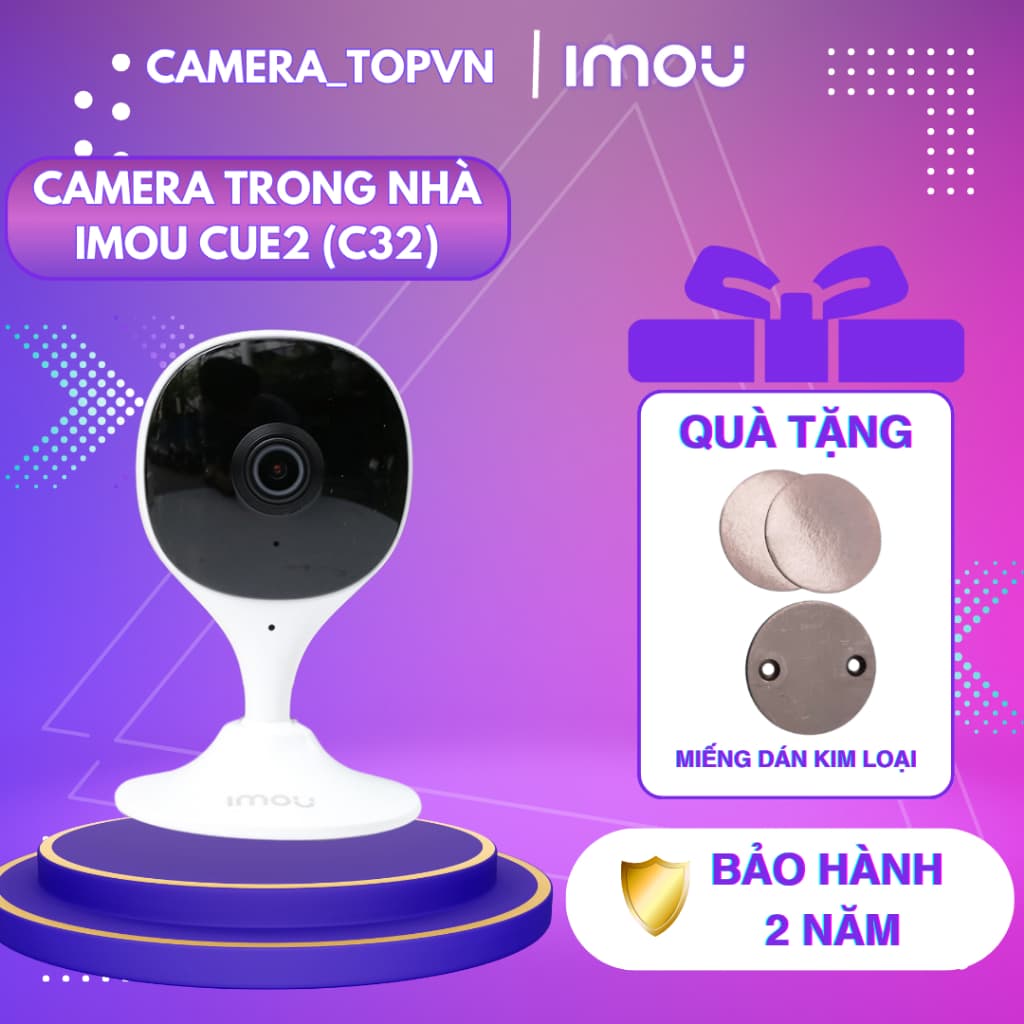 Camera imou C32, cố định góc rộng, độ phân giải 2K-3MP, báo động về điện thoại, tích hợp AI nhận diện người
