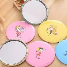 COMBO 2 Gương cầm tay dễ thương nhỏ gọn, họa tiết cute, tiện lợi mang theo