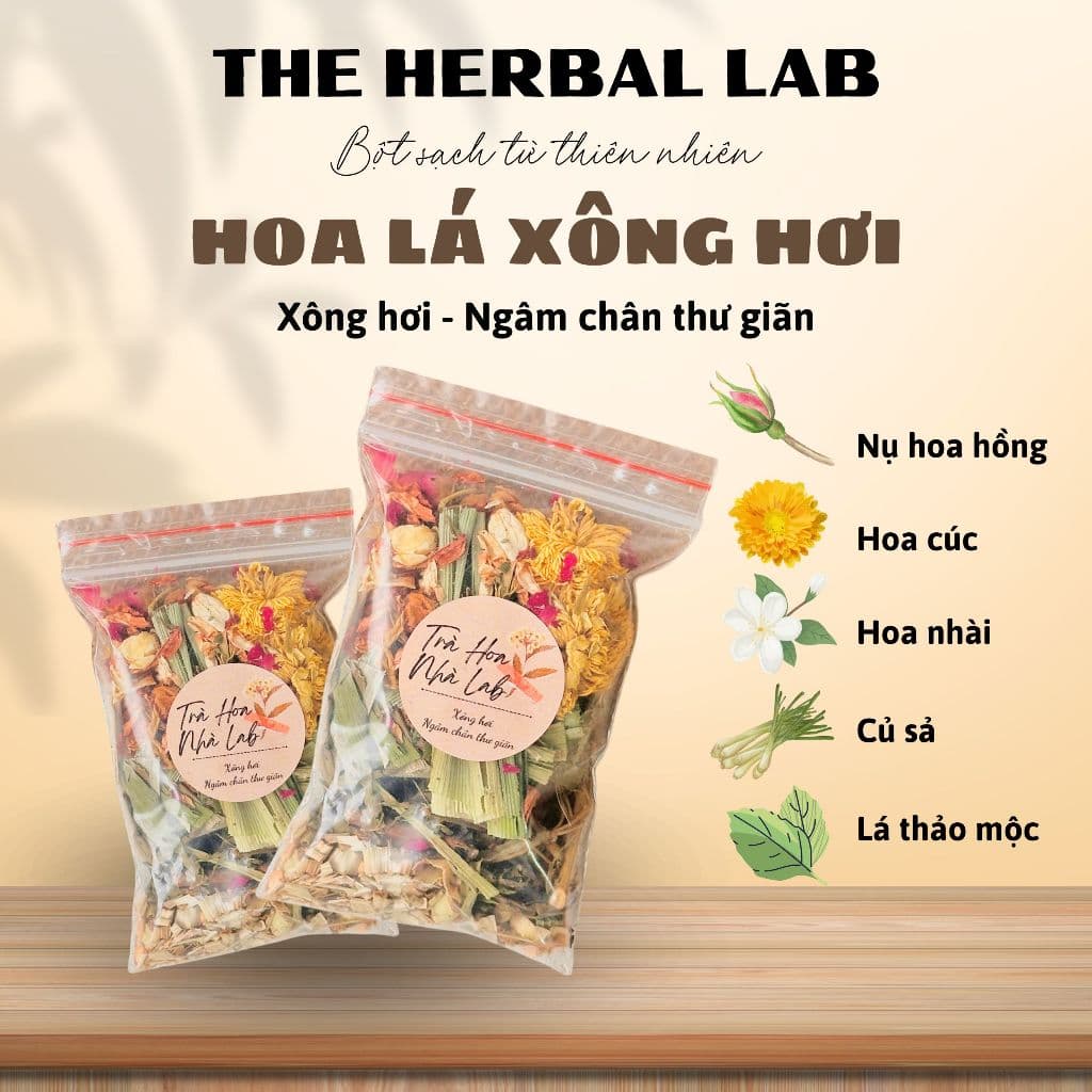[THE HERBAL LAB] Trà Hoa Nhà Lab – Xông Hơi & Ngâm Chân Thư Giãn