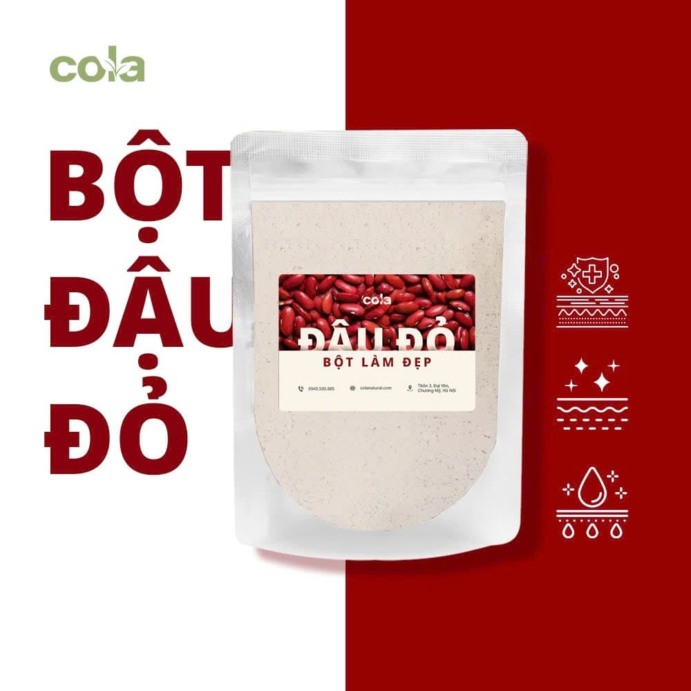 Bột Đậu Đỏ Nguyên Chất đắp mặt trắng da loai bỏ TBC body [1KG] - Cỏ Lá