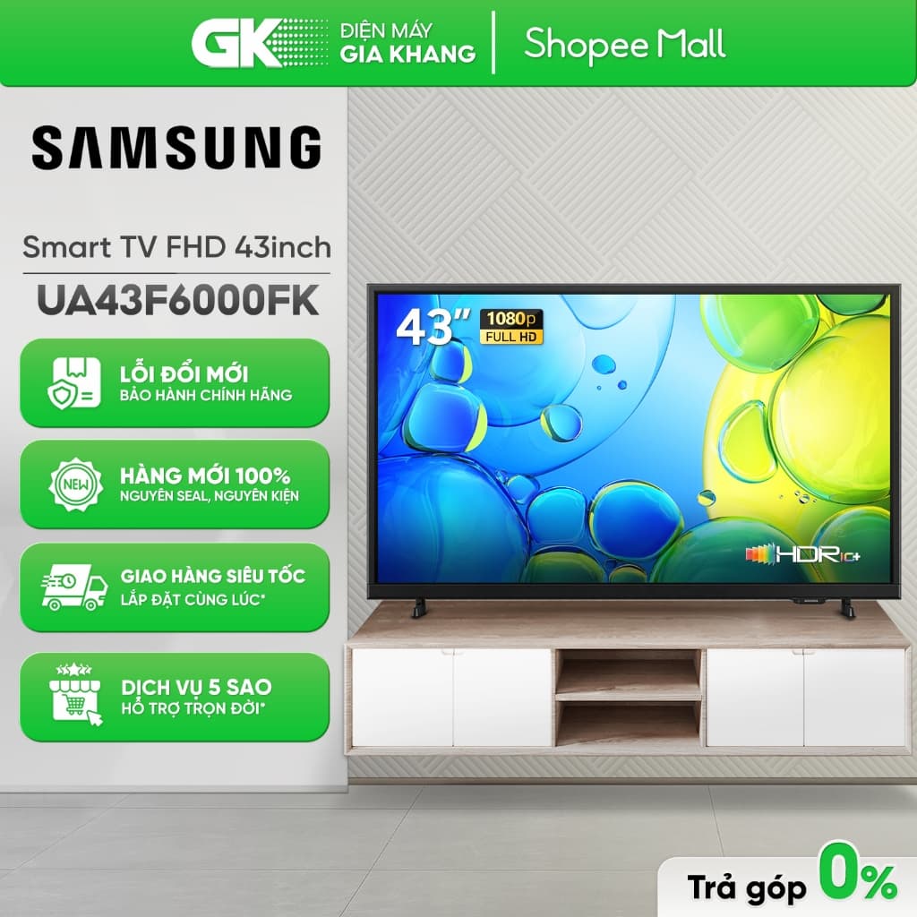 UA43F6000FK Smart Tivi Samsung 43 Inch UA43F6000F Full HD [Toàn Quốc]{GIẢM 10%}