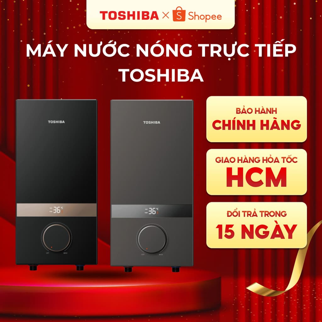 Máy Nước Nóng Trực Tiếp Toshiba TWH-45EMCPVN-CB - Bơm DC - Bảo hành chính hãng 24 tháng
