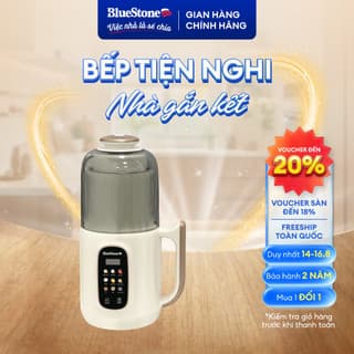 Máy Làm Sữa Hạt Đa Năng BlueStone SMB-7327 1L 800W chống ồn, 9 chế độ nấu, hạt nhuyễn mịn chống trào hẹn giờ