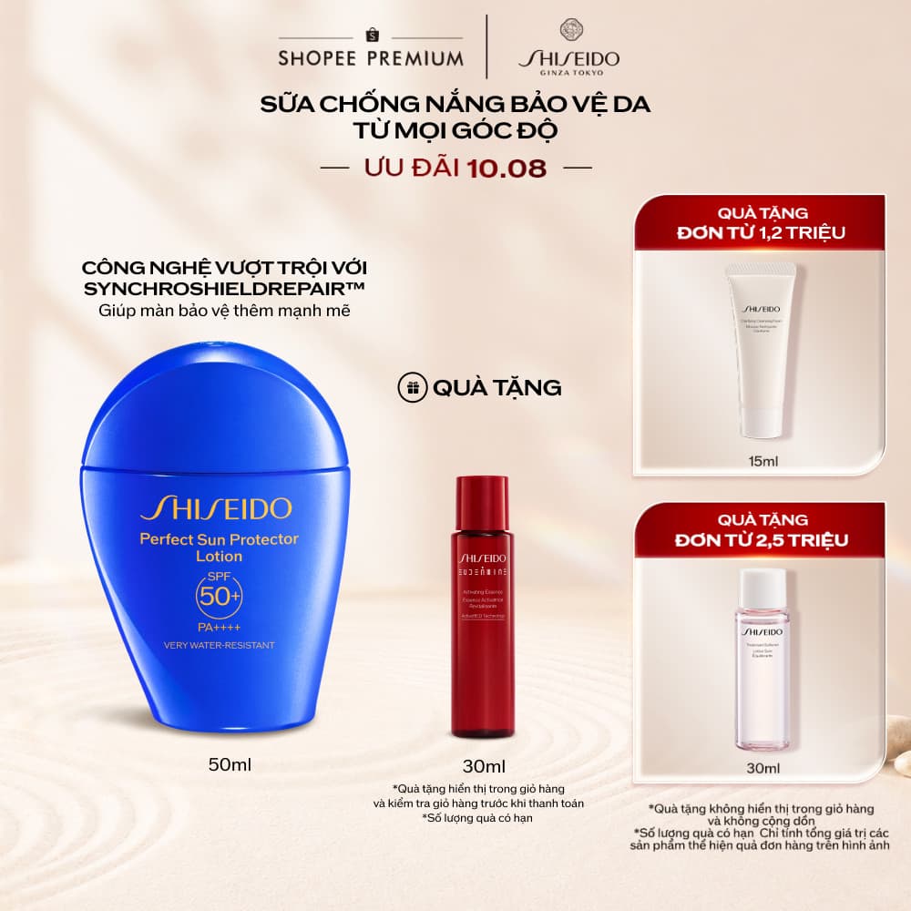 Sữa chống nắng dưỡng da Shiseido GSC Perfect Sun Protector Lotion SPF50+ 50ml