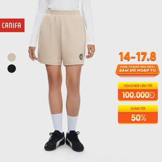 Quần short nữ CANIFA cạp chun form vừa in họa tiết 6BS25W001