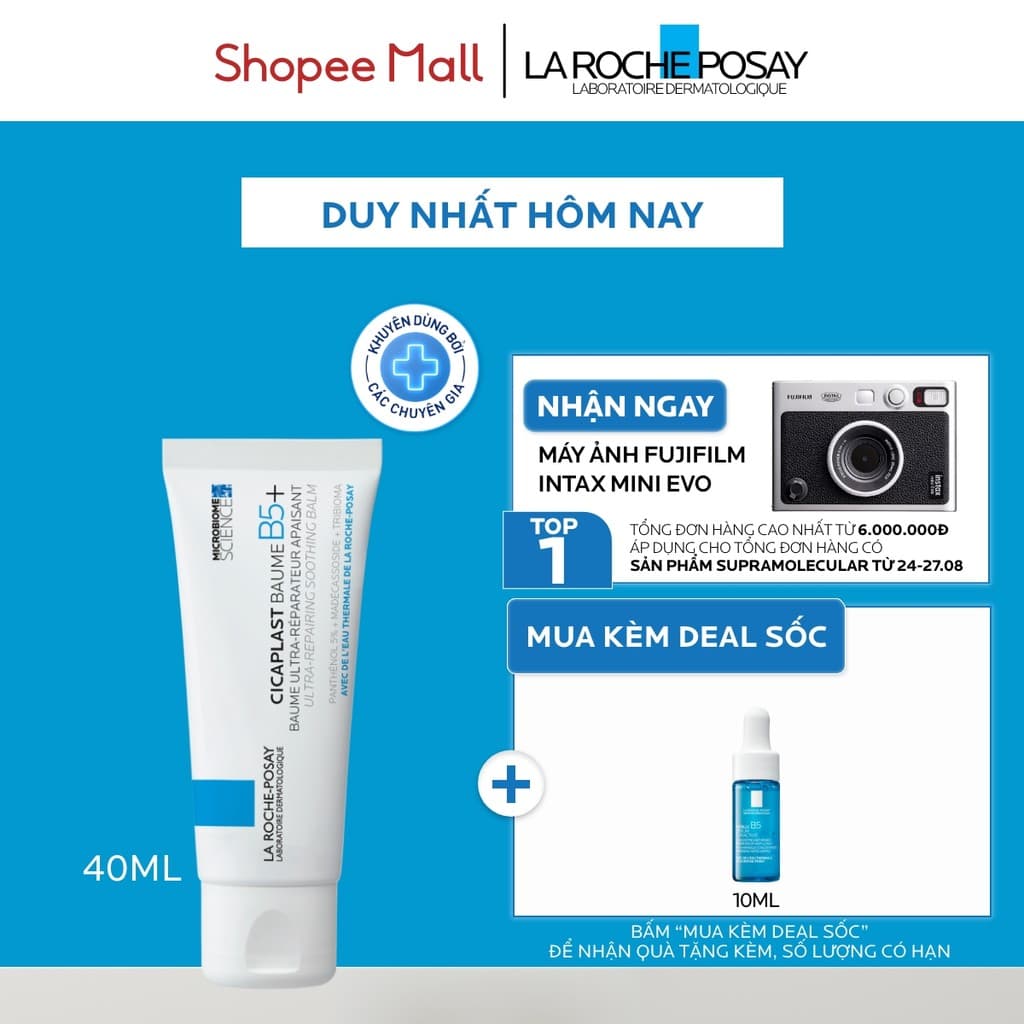 Kem dưỡng ẩm & phục hồi đa năng La Roche-Posay Cicaplast Baume B5+ (40ml) giúp phục hồi da sau 1 lần sử dụng