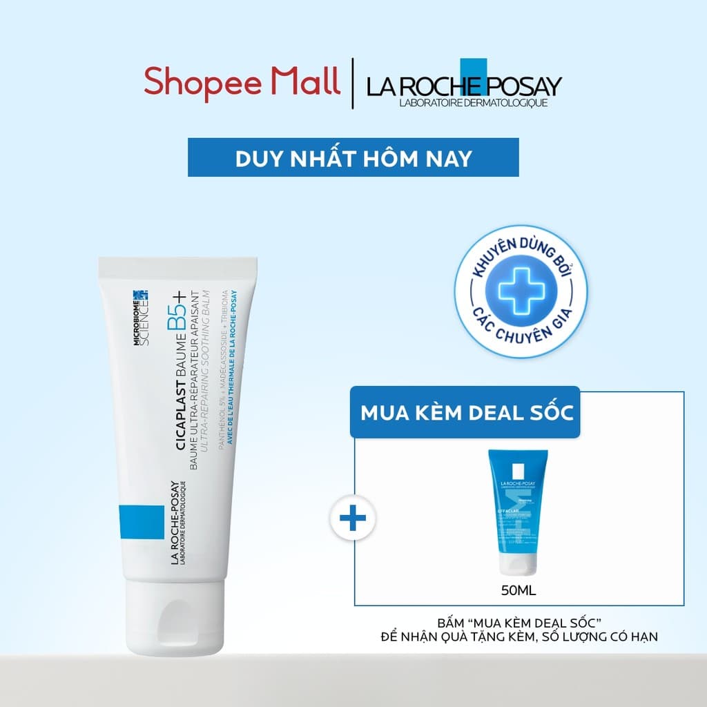 Kem dưỡng ẩm & phục hồi đa năng La Roche-Posay Cicaplast Baume B5+ (40ml) giúp phục hồi da sau 1 lần sử dụng