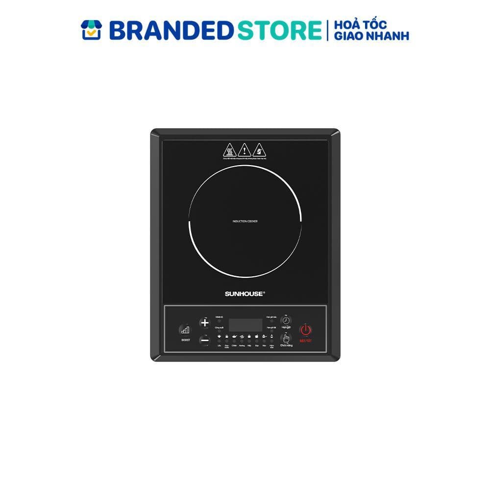 Bếp từ đơn Sunhouse SHD6154 - Công suất 2000W - 8 chế độ nấu - 10 mức nhiệt - Chế độ hẹn giờ - Bảo hành 12 tháng
