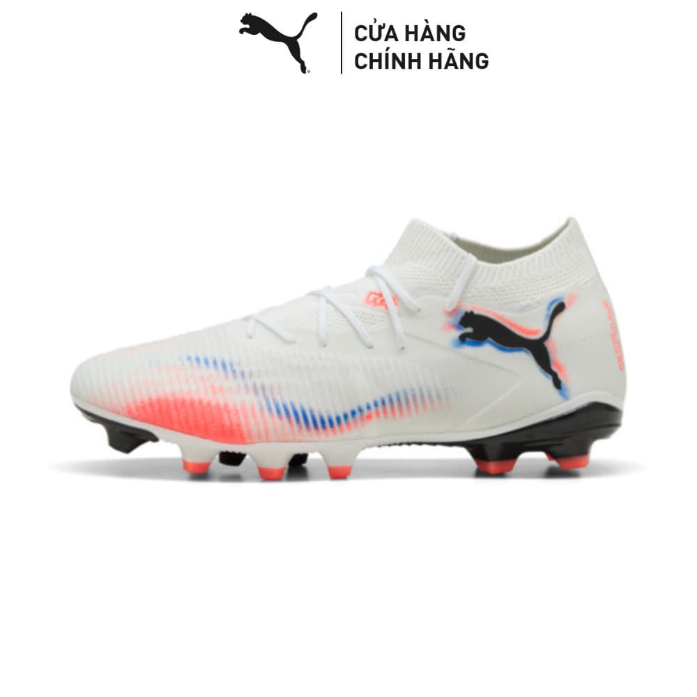 Giày Đá Banh PUMA Unisex FUTURE 8 MATCH FG/AG White-Black-Glowing Red Màu Trắng