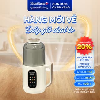 Máy Làm Sữa Hạt Đa Năng BlueStone SMB-7327 1L 800W chống ồn, 9 chế độ nấu, hạt nhuyễn mịn chống trào hẹn giờ