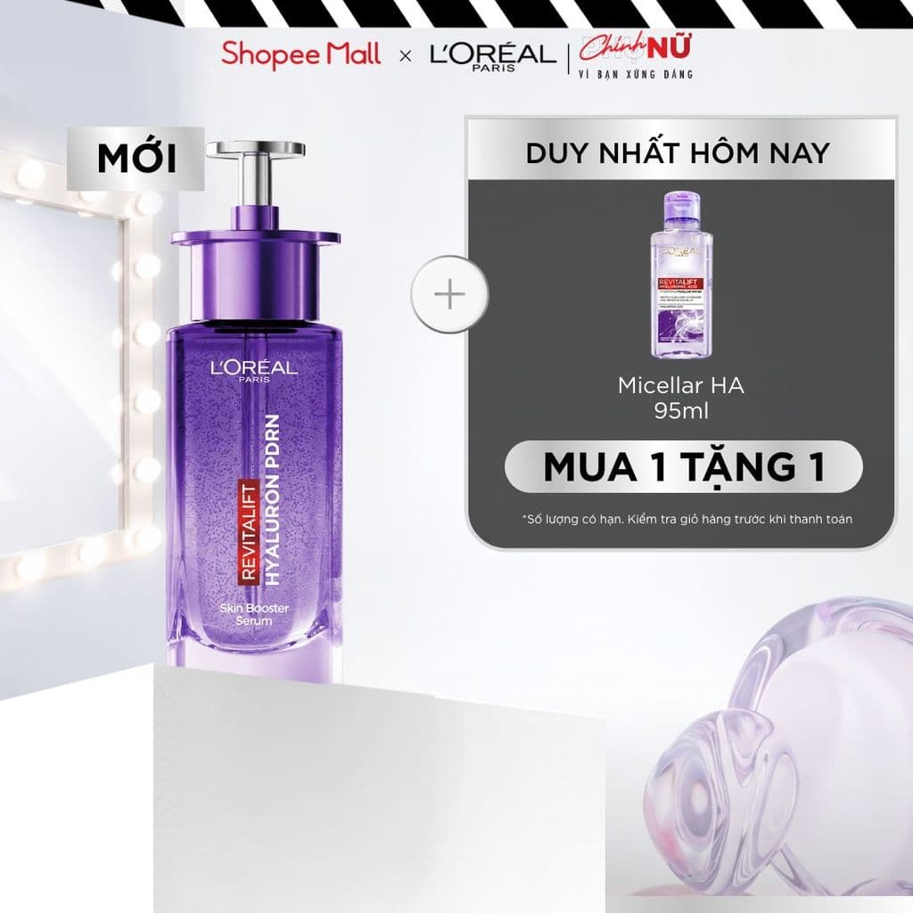 [MỚI] Dưỡng chất serum PDRN lên men sinh học, cảm nhận da Glass skin căng mọng, rạng rỡ tức thì L’Oréal Paris 30ml