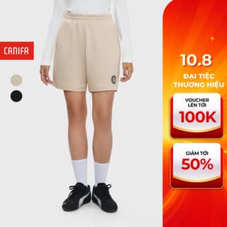 Quần short nữ CANIFA cạp chun form vừa in họa tiết 6BS25W001