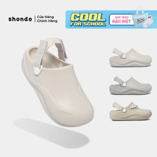 Dép Sục Unisex Shondo Clog Suke Nhựa Đúc Đi Mưa Tiện Lợi Đế Cao 4cm Nhiều Màu