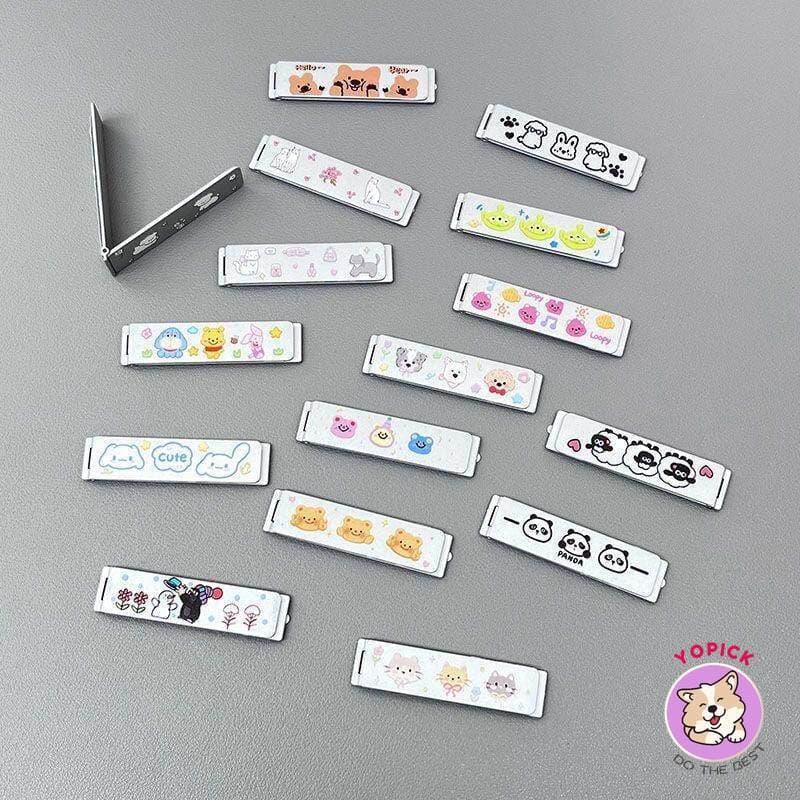 Giá đỡ gấp đa năng cho vỏ điện thoại nhẹ sáng tạo kim loại vô hình giá đỡ mini loại keo kết cấu siêu mỏng thiết kế đơn giản ZJ