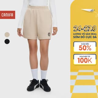 Quần short nữ CANIFA cạp chun form vừa in họa tiết 6BS25W001