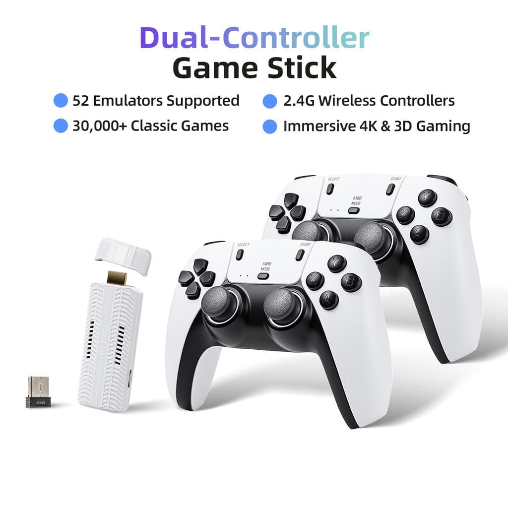 Máy Chơi Game Cổ Điển GOOJODOQ 20.000+ Game,52 Trình Giả Lập (PSP, PS1, N64), Cắm Là Chơi, Hỗ Trợ 4K