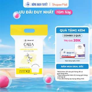 Bông tẩy trang làm sạch da Bông Bạch Tuyết Calla mềm mịn 250gr (395 Miếng/Túi)