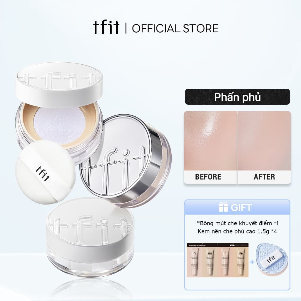 [TFIT Official] Phấn Phủ Kiềm dầu 24 giờ Chống mồ hôi Translucent Set Finishing Powder 7g Translucent Set Essential Powder 5g