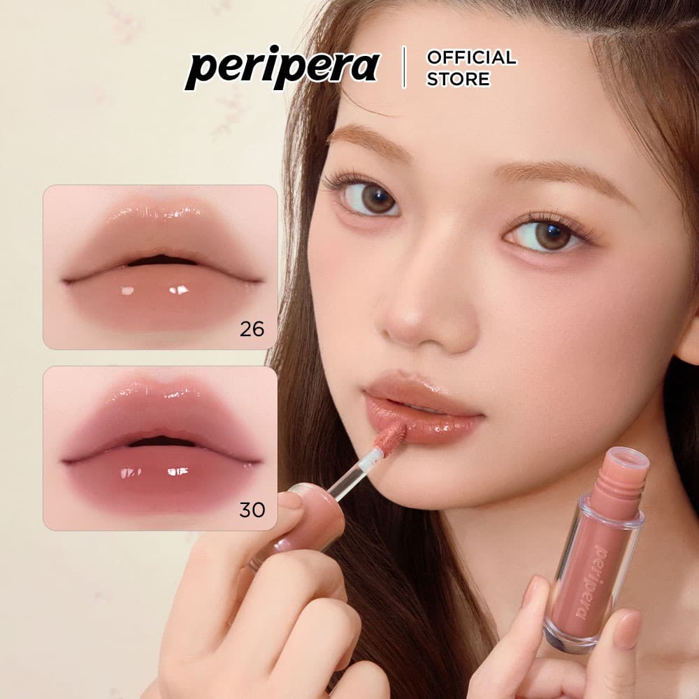 [PERIPERA] MỚI-❤️MOOD GLOWY TINT - 4G (Son bóng nước, Son bóng, Son dưỡng ẩm, Dầu môi bật màu) (AD)