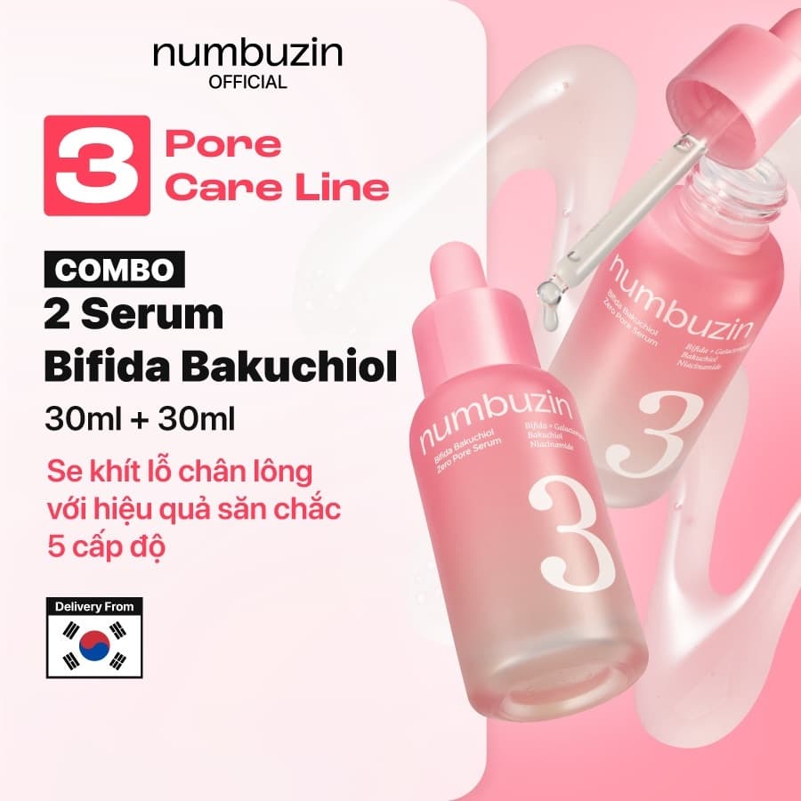 [Numbuzin Official] (Duo) No.3 Serum 30ml + 30ml / Serum tinh chế lỗ chân lông