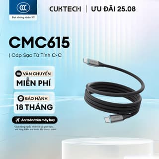 Cáp Sạc Từ Tính CUKTECH 240W C-C | Hỗ Trợ Sạc, Truyền Tệp Nhanh |  Bảo Hành 18 Tháng CMC610 CMC615