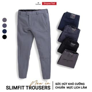 Quần âu nam SLIMFIT TROUSERS TORANO slim-fit cạp trơn chuẩn phom DABT900