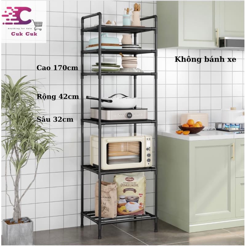 Kệ nhà bếp, Kệ đa năng 6 tầng khung thép, sơn tĩnh điện chống rỉ