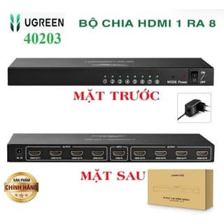 Bộ Chia tín hiệu HDMI 1 Ra 4 - 8 Ugreen 40202 40203 MM132 (kèm Adapter 5V 2A) Cao Cấp